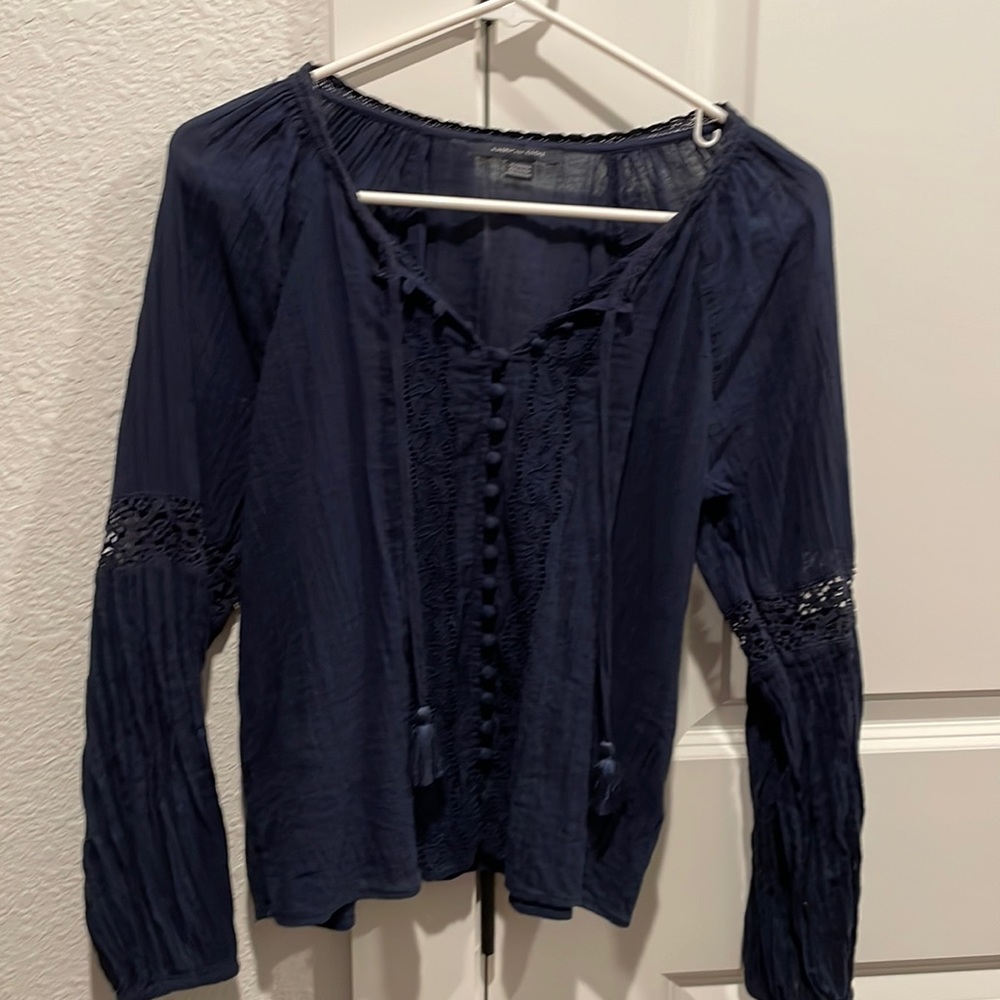Last chance Navy Long sleeve top.